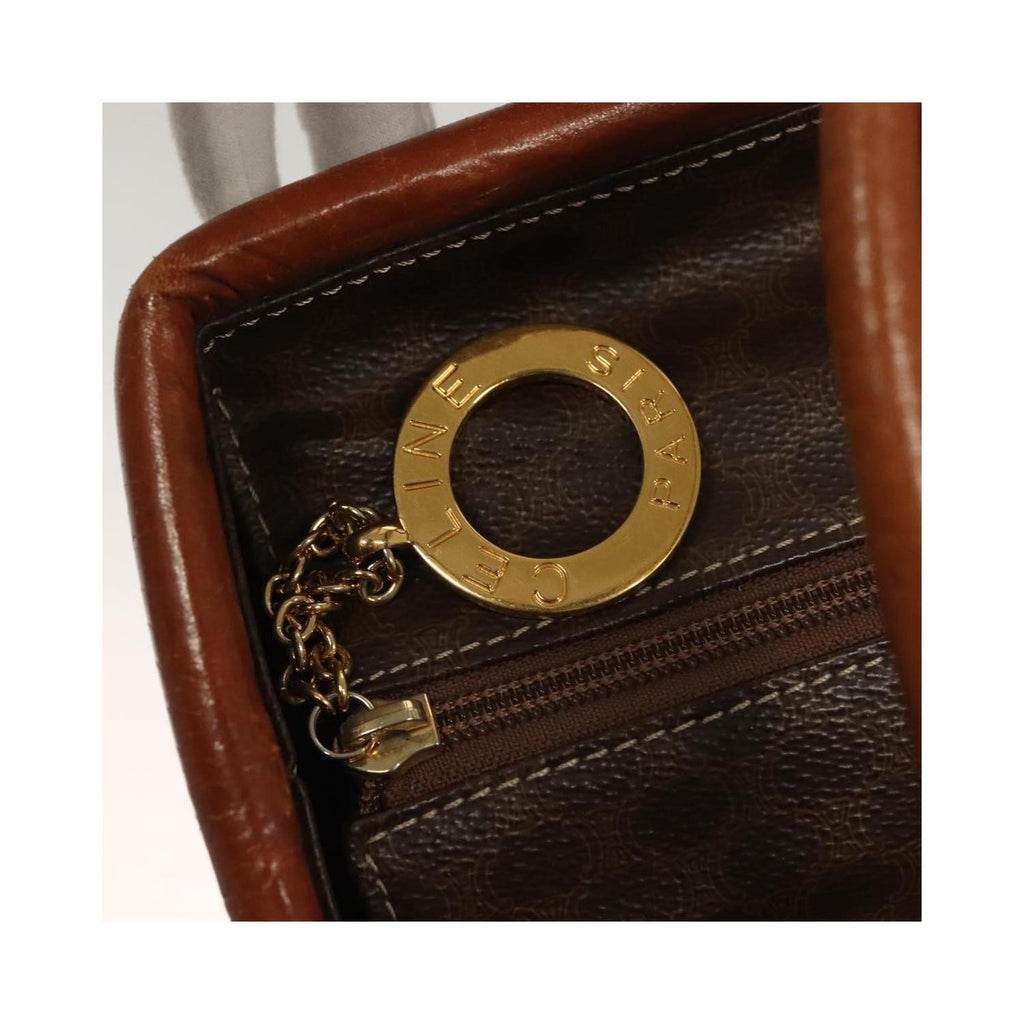 Sac À Main Celine Macadam Handbag Toile - Marron
