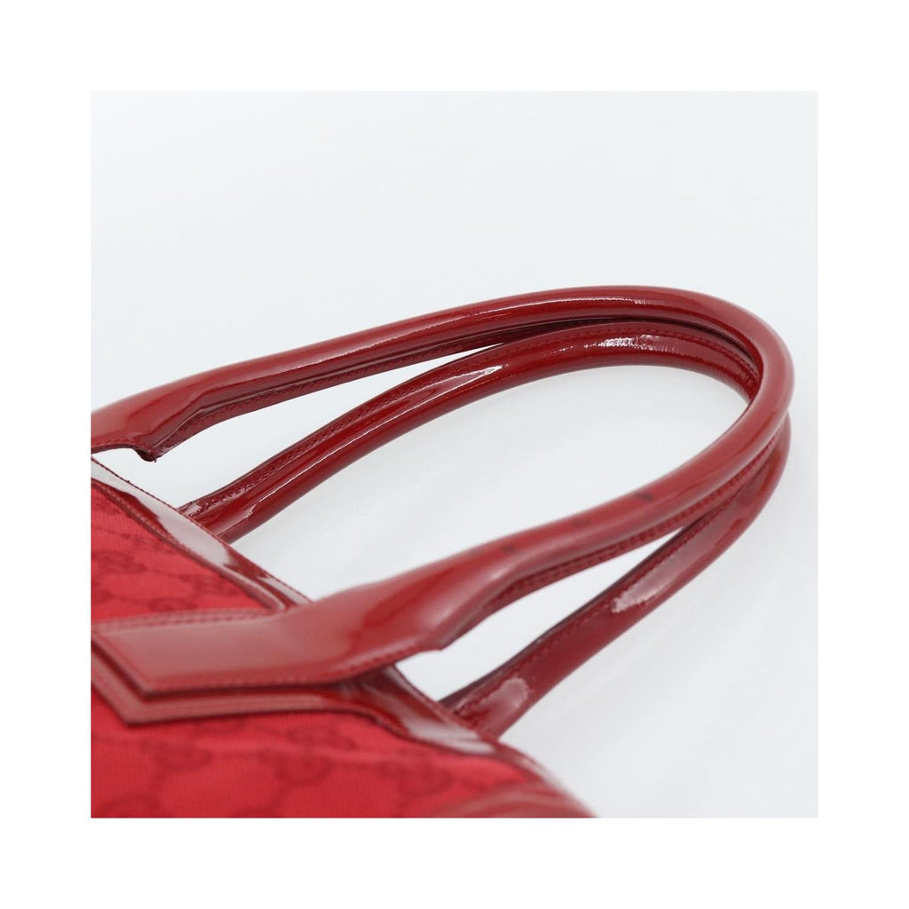 Sac À Main Gucci Structured Top Handle Open Tote Large Toile - Rouge