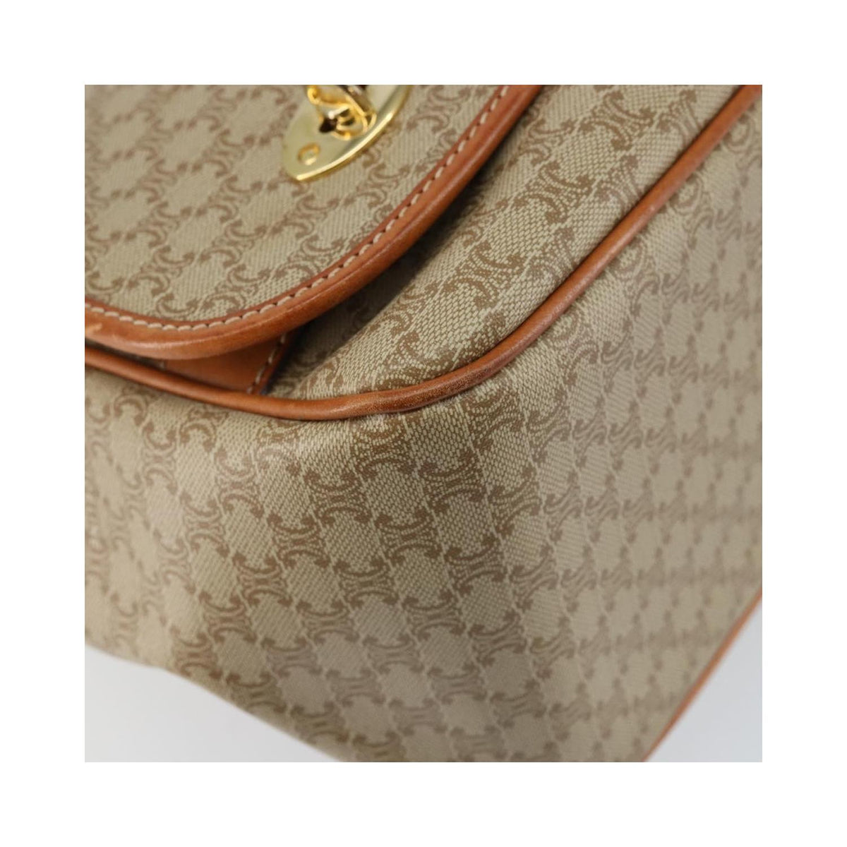 Sac Celine Macadam Shoulder Bag Toile - Beige
