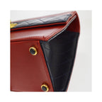 Sac Porté Épaule Chanel Vintage Mademoiselle Lock Chain Flap Cuir - Rouge