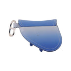 Pochette Christian Dior Saddle Wristlet Clutch Cuir - Bleu