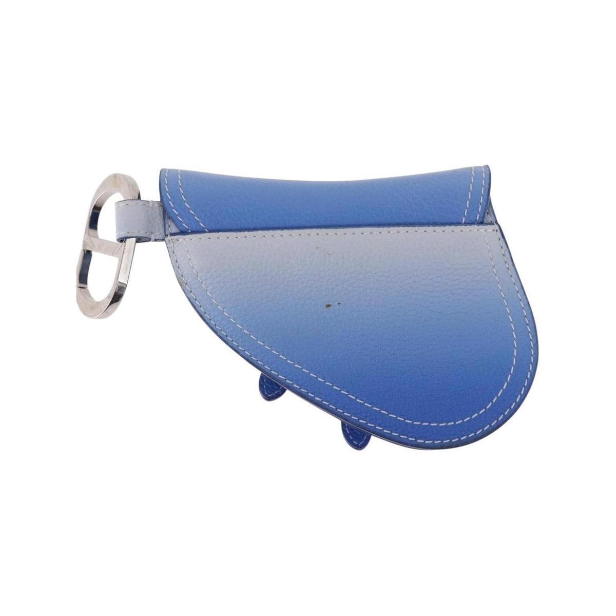 Pochette Christian Dior Saddle Wristlet Clutch Cuir - Bleu