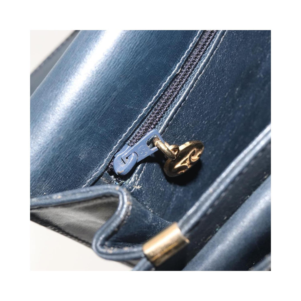 Sac Porté Épaule Celine Vintage Horse Carriage C Macadam Toile - Bleu Marine