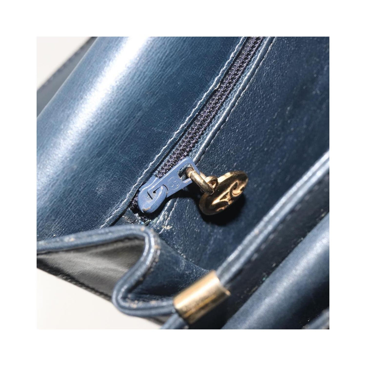Sac Porté Épaule Celine Vintage Horse Carriage C Macadam Toile - Bleu Marine