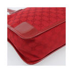 Sac À Main Gucci Structured Top Handle Open Tote Large Toile - Rouge
