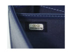 Portefeuille Chanel Deauville Flap Wallet Long Cuir - Bleu Marine