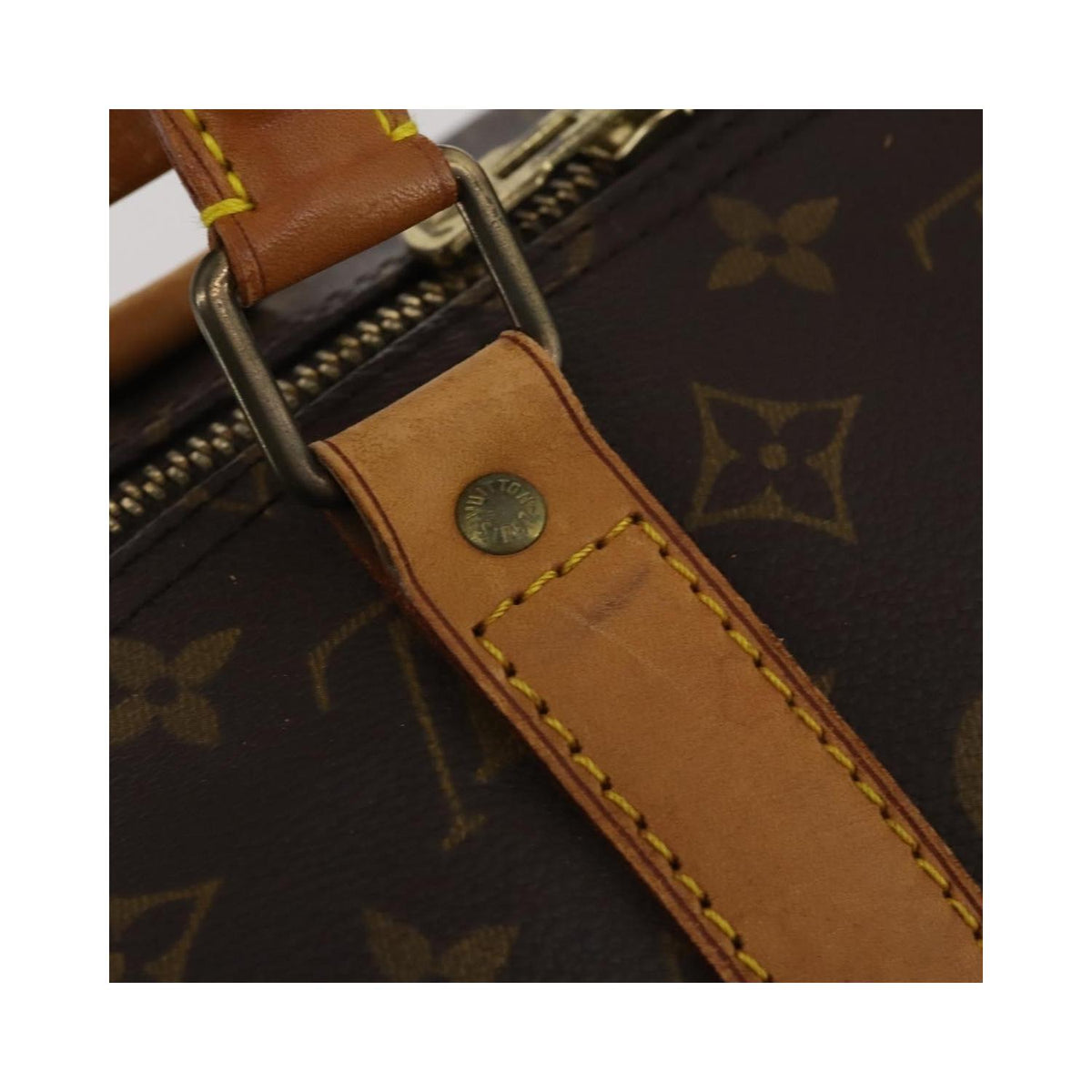 Sac De Voyage Louis Vuitton Keepall Bandoulière 60 Toile - Marron