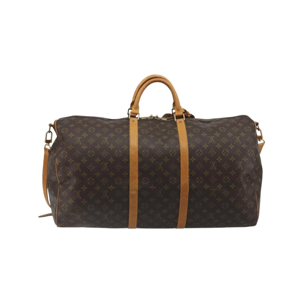 Sac De Voyage Louis Vuitton Keepall Bandoulière 60 Toile - Marron