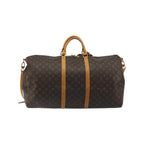 Sac De Voyage Louis Vuitton Keepall Bandoulière 60 Toile - Marron