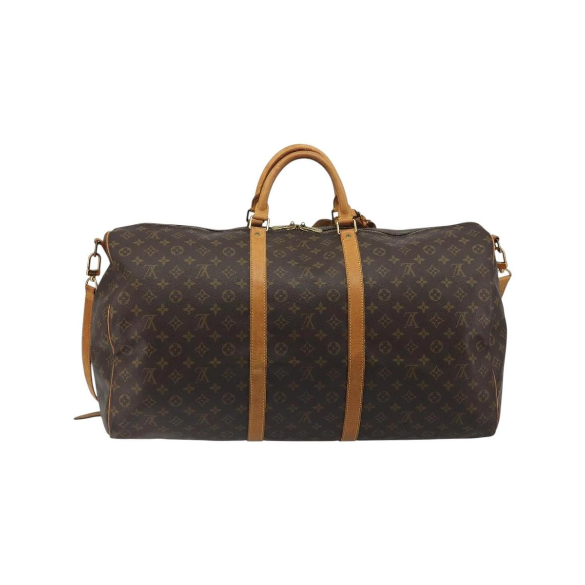 Sac De Voyage Louis Vuitton Keepall Bandoulière 60 Toile - Marron
