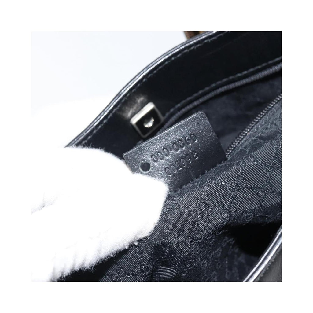 Cabas Gucci Vintage Web Tote Cuir - Noir