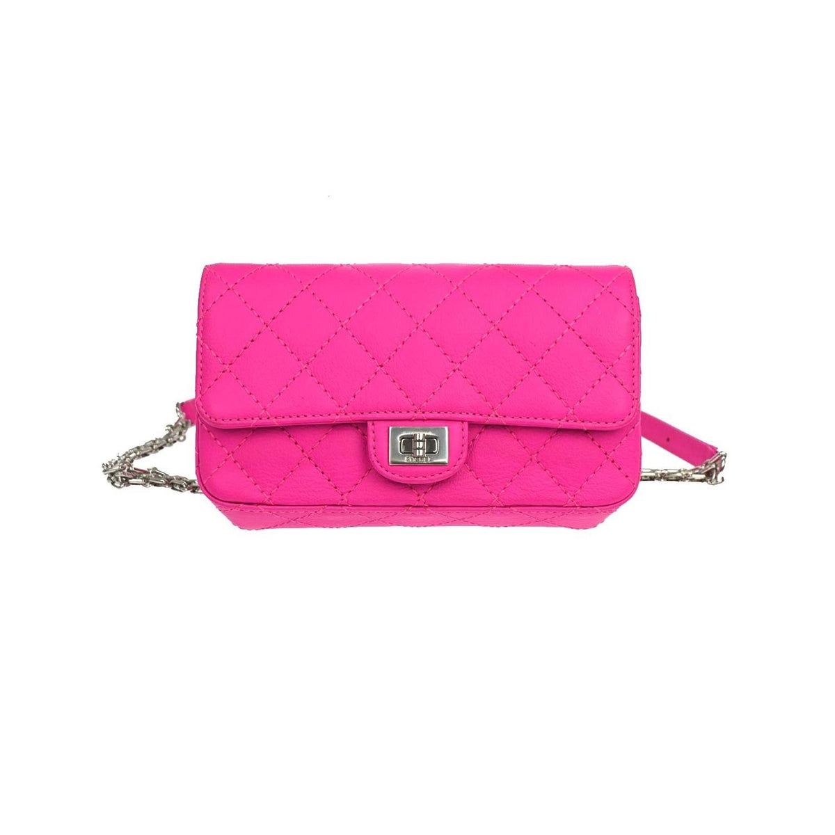 Chanel - Sac Porté Épaule Reissue 2.55 Flap Clutch Cuir - Rose