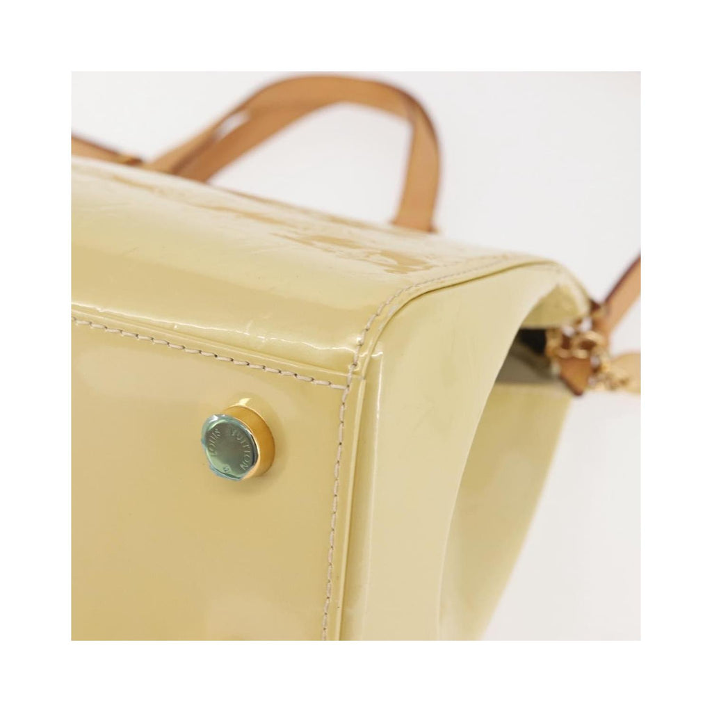 Sac Louis Vuitton Brea Handbag Mm Cuir Verni - Beige