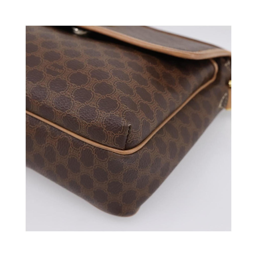 Sac Porté Épaule Celine Macadam Medium Toile - Marron