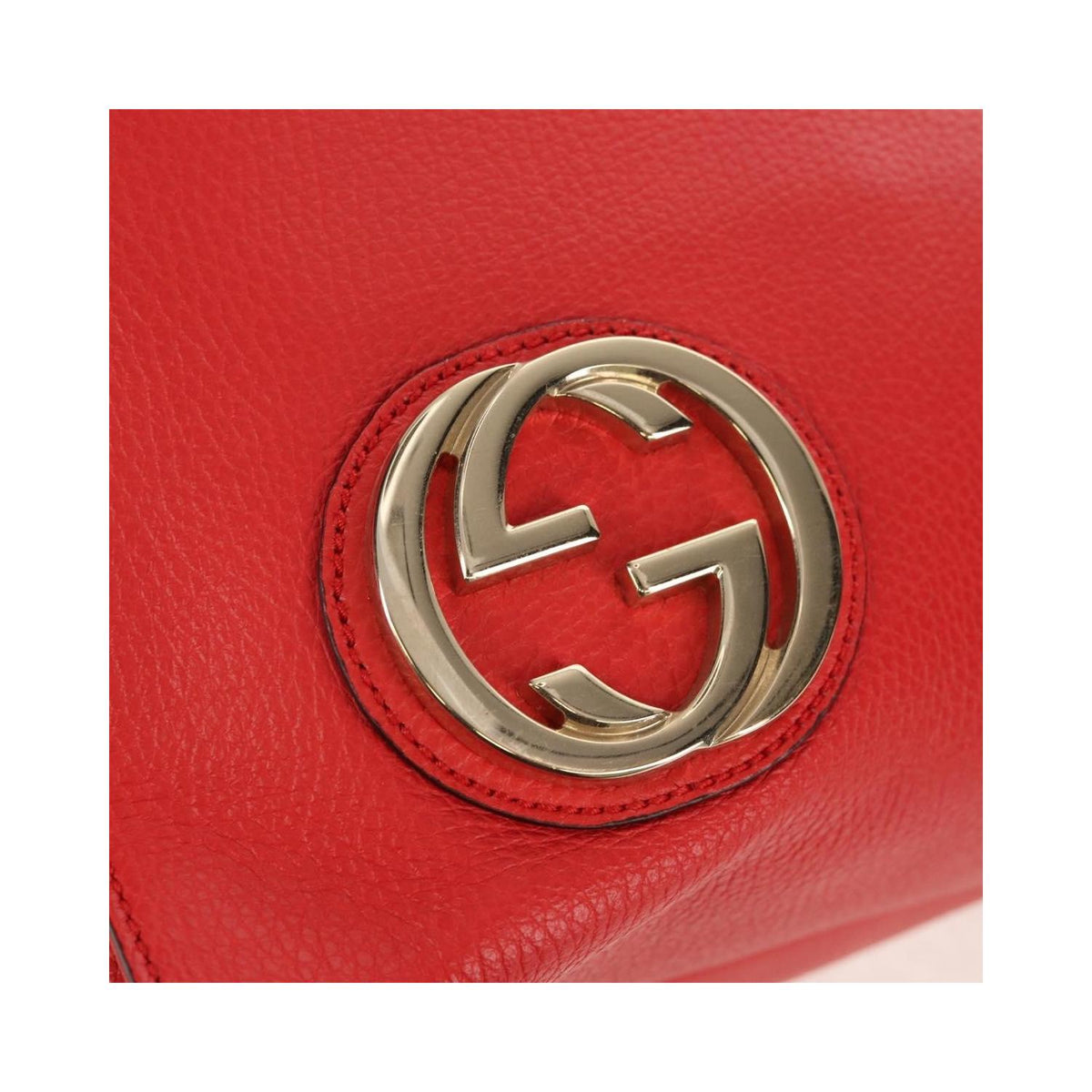Cabas Gucci Grand Prix Interlocking Gg Tote Large Cuir - Rouge