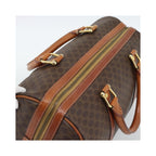 Sac À Main Celine Vintage Macadam Boston Toile - Marron