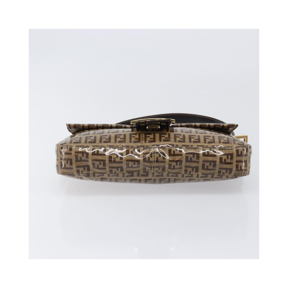Borsa a spalla Fendi Mamma Baguette media in tela - Beige