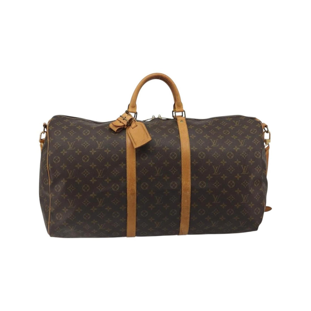 Sac De Voyage Louis Vuitton Keepall Bandoulière 60 Toile - Marron