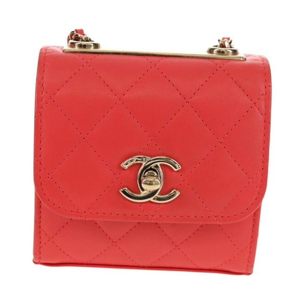 Bolso de mano Chanel Trendy CC con cadena de piel de cordero acolchada pequeña