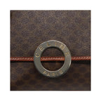 Celine - Vintage Macadam Circle Logo shoulder bag in canvas - Brown