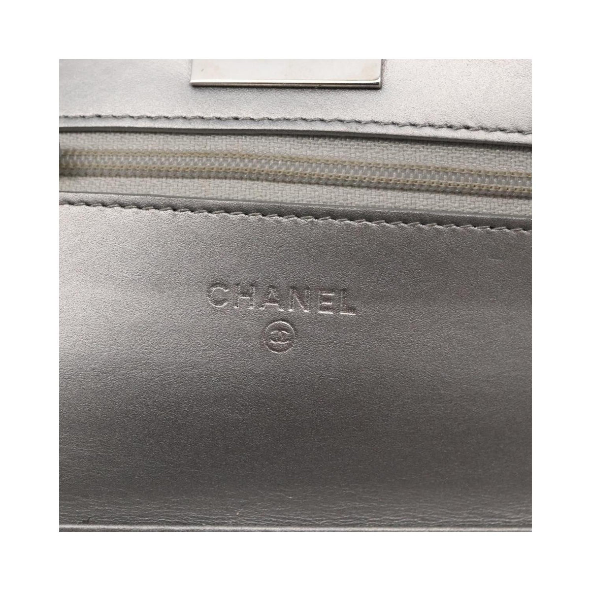 Sac Bandoulière Chanel Reissue 2.55 Wallet On Chain Cuir - Argent
