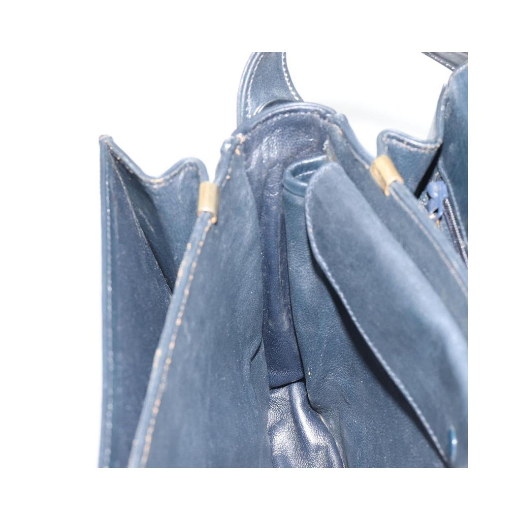 Sac Porté Épaule Celine Vintage Horse Carriage C Macadam Toile - Bleu Marine