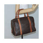 Sac Celine Macadam Handbag Toile - Marron
