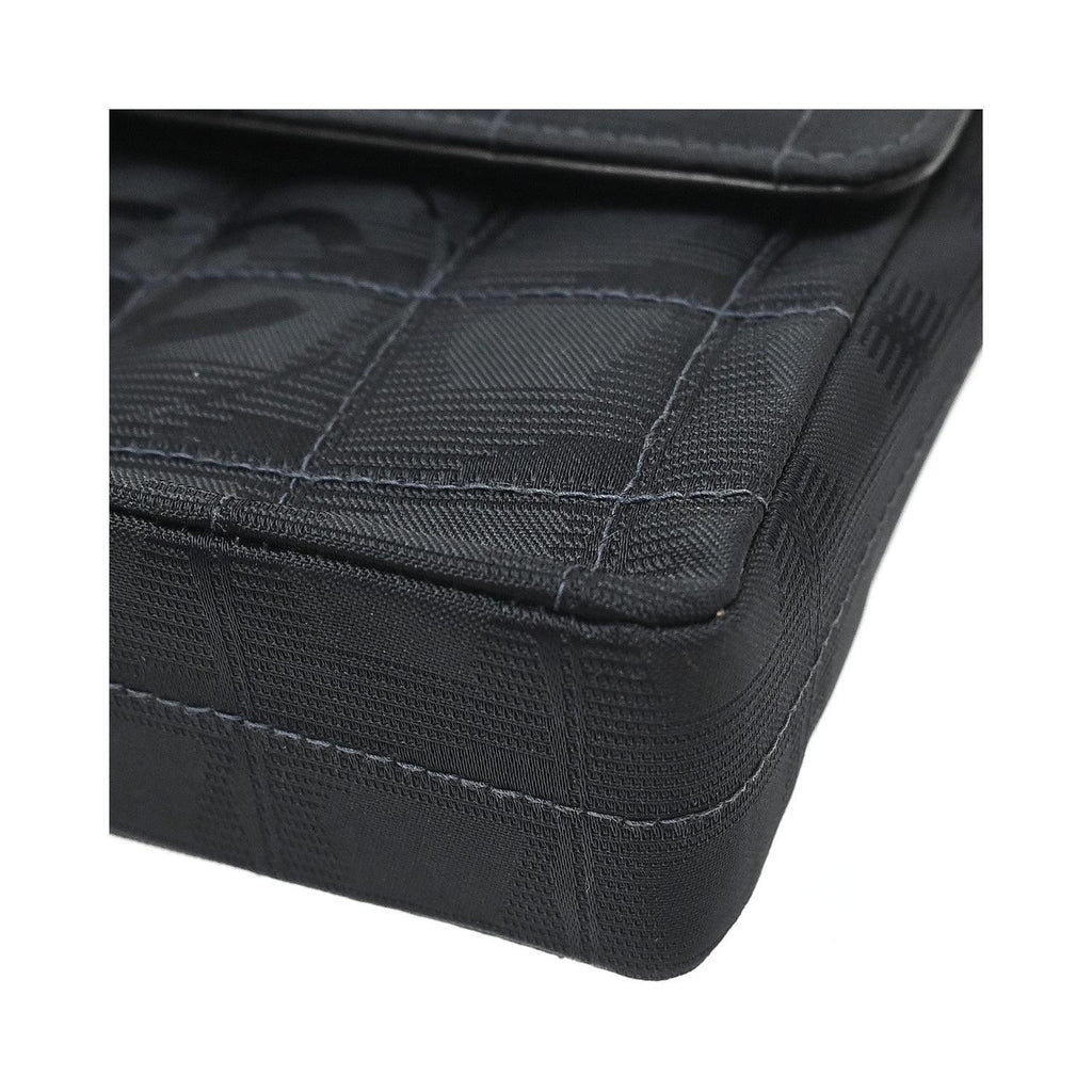 Sac Porté Épaule Chanel Travel Line Flap East West Nylon - Noir