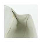 Sac Porté Épaule Chanel Vintage Gripoix Flap Cuir - Blanc