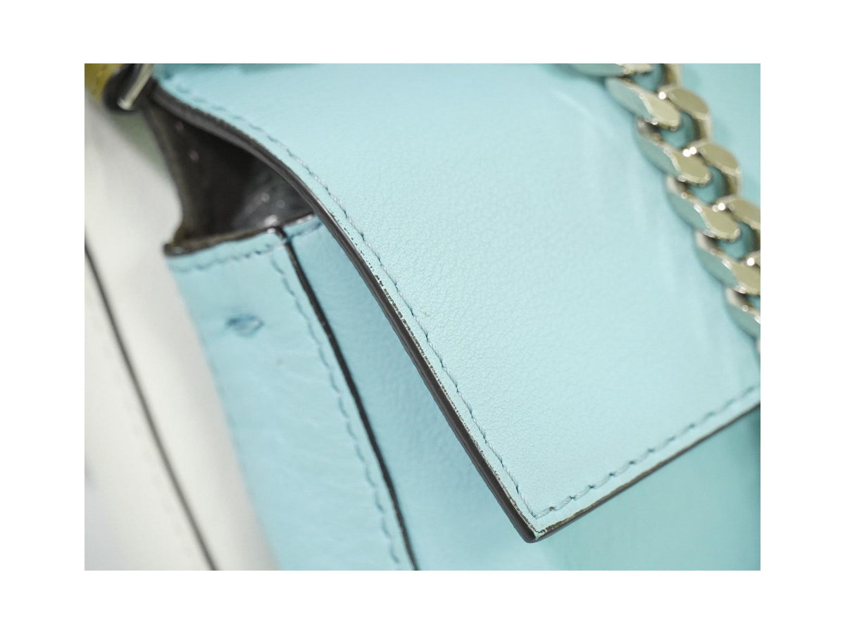 Sac Porté Épaule Fendi Double Baguette Micro Cuir - Blanc