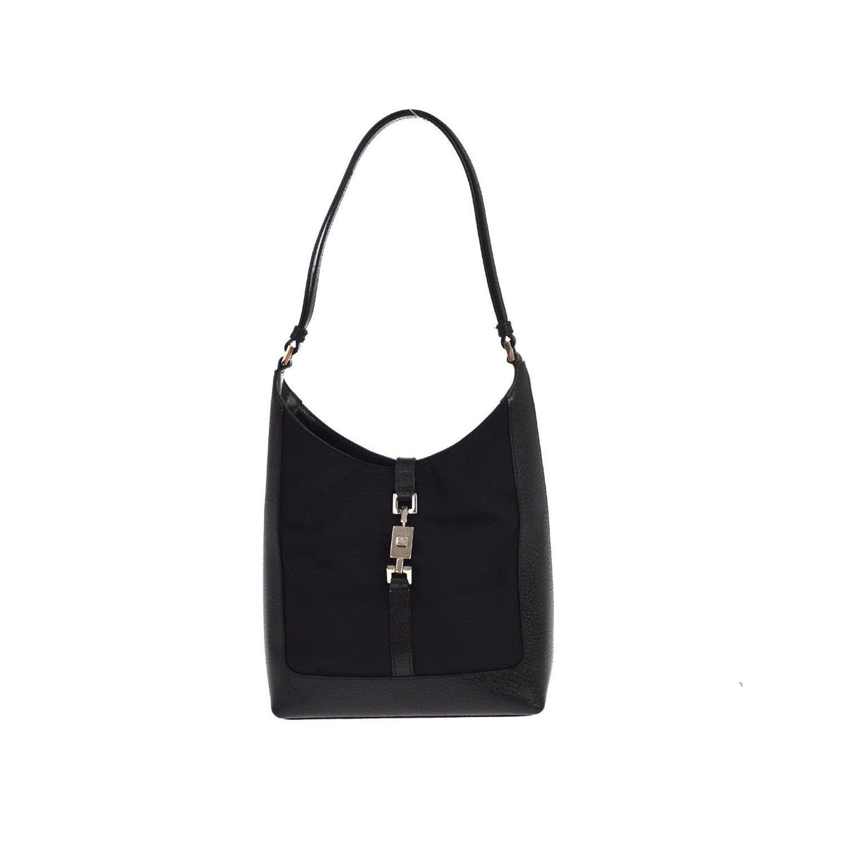 Sac Porté Épaule Gucci Vintage Jackie O Hobo Cuir - Noir