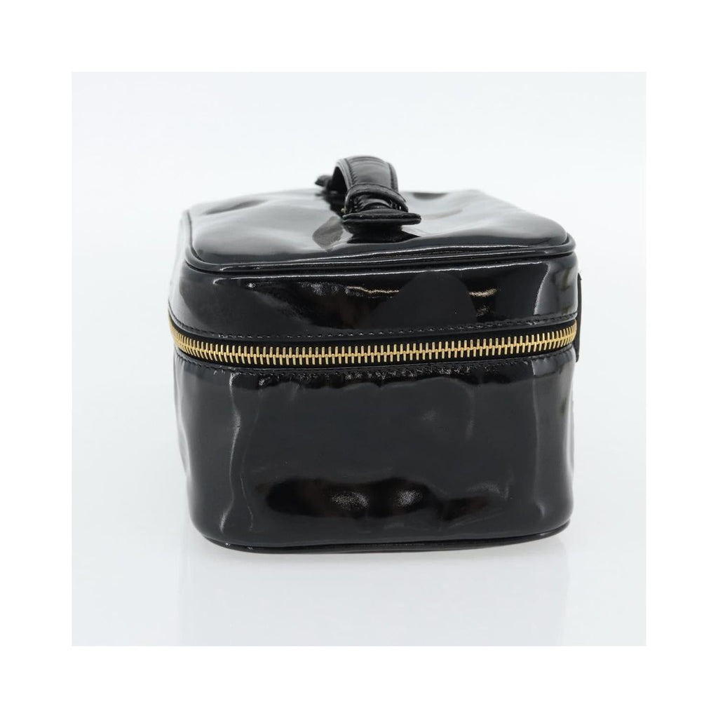 Sac À Main Chanel Vintage Timeless Cosmetic Case Small Cuir Verni - Noir