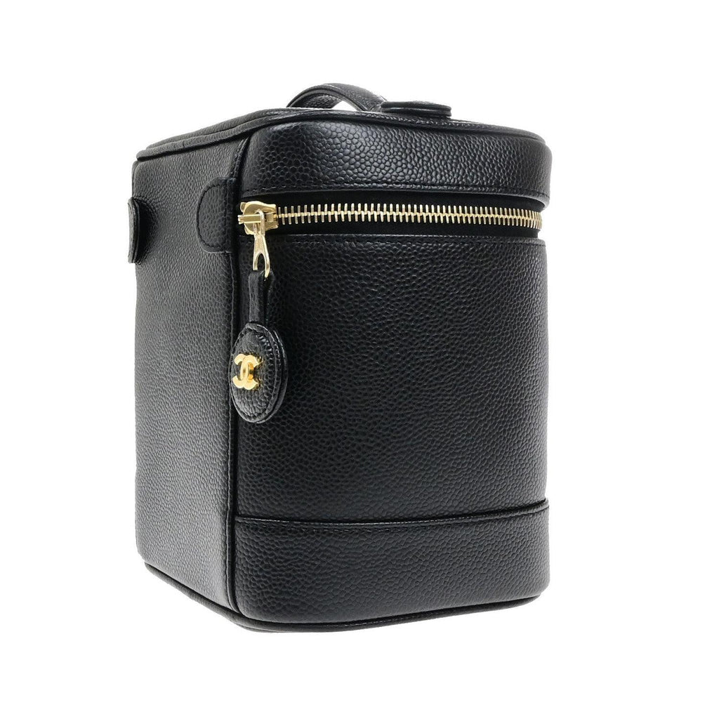 Sac À Main Chanel Vintage Timeless Cosmetic Case Tall Calfskin - Noir