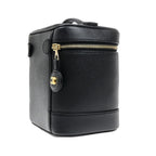 Sac À Main Chanel Vintage Timeless Cosmetic Case Tall Calfskin - Noir