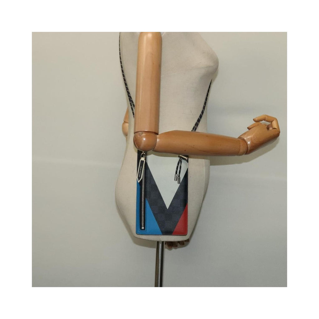 Bolso de hombro Louis Vuitton Pochette Phone de lona - Gris