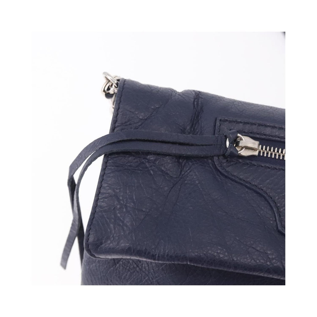 Pochette Balenciaga Classic Studs Envelope Strap Clutch Mini Cuir - Bleu Marine
