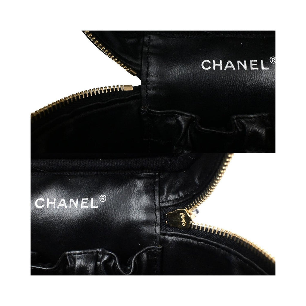 Sac À Main Chanel Vintage Timeless Cosmetic Case Tall Calfskin - Noir