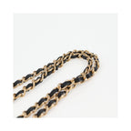 Sac Chanel Lady Handle Flap Card Holder On Chain Cuir - Noir