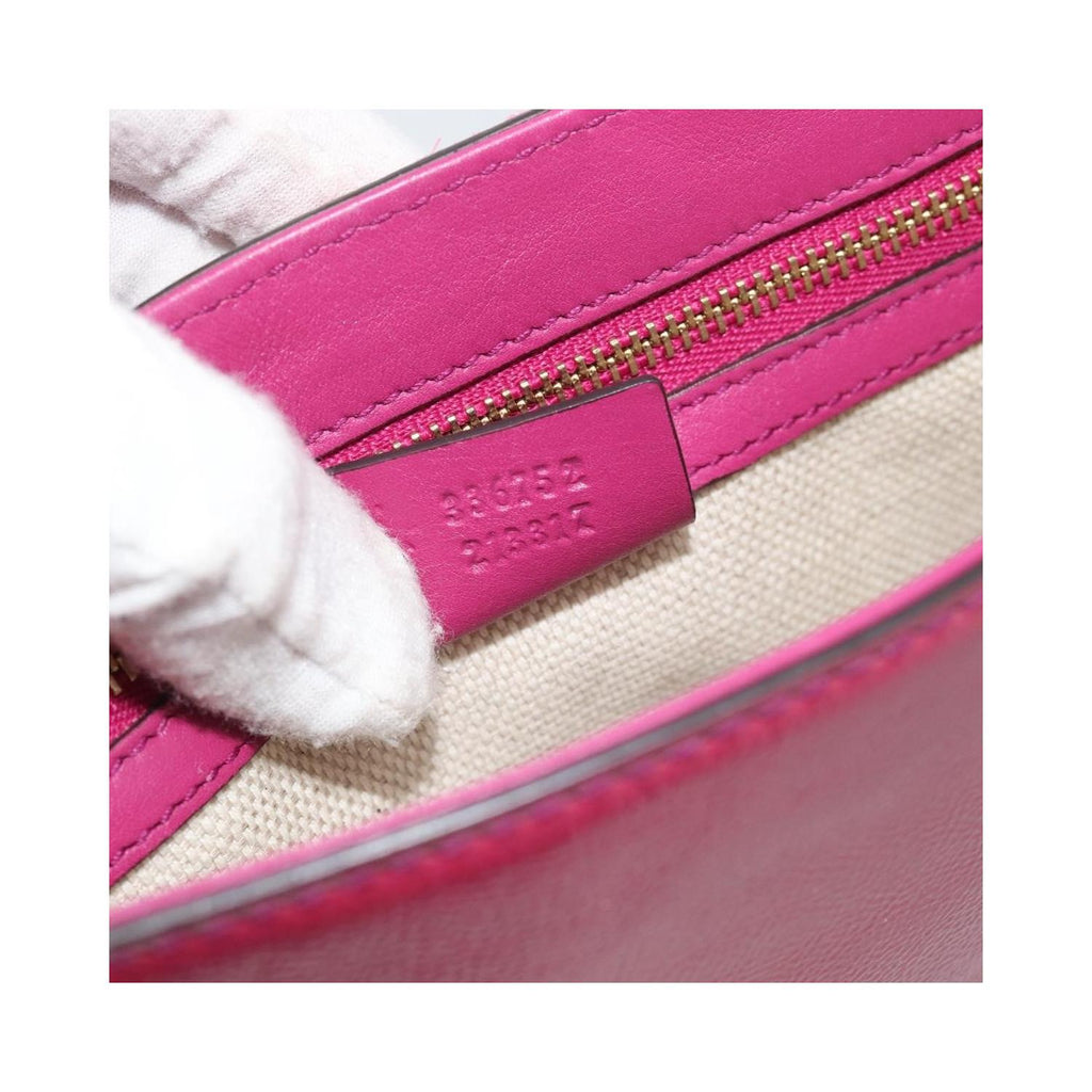 Sac Porté Épaule Gucci Soho Chain Medium Cuir Verni - Rose