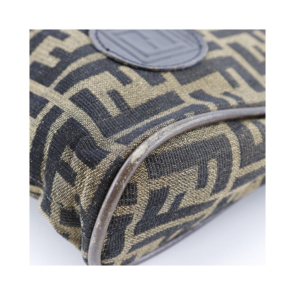Sac Porté Épaule Fendi Logo Zucca Shoulder Bag Toile - Marron