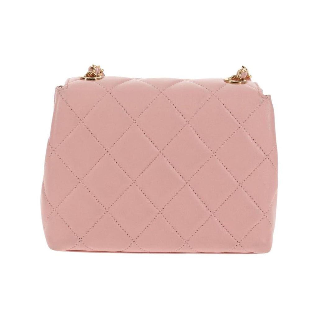Sac Chanel Vintage Camellia Flap Bag Micro Cuir - Rose