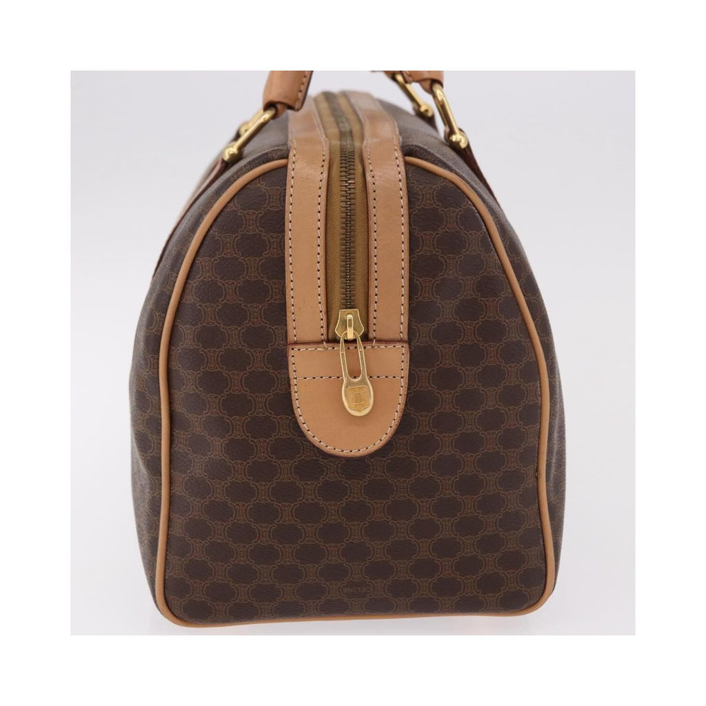 Sac À Main Celine Vintage Macadam Boston Pvc - Marron