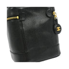 Sac À Main Chanel Vintage Timeless Cosmetic Case Small Cuir - Noir