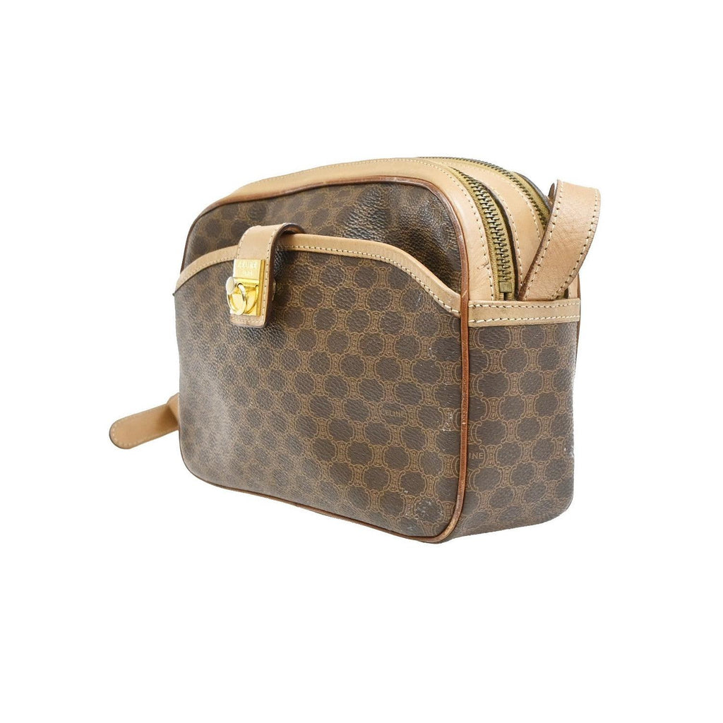 Sac Porté Épaule Celine Macadam Large Pvc - Marron