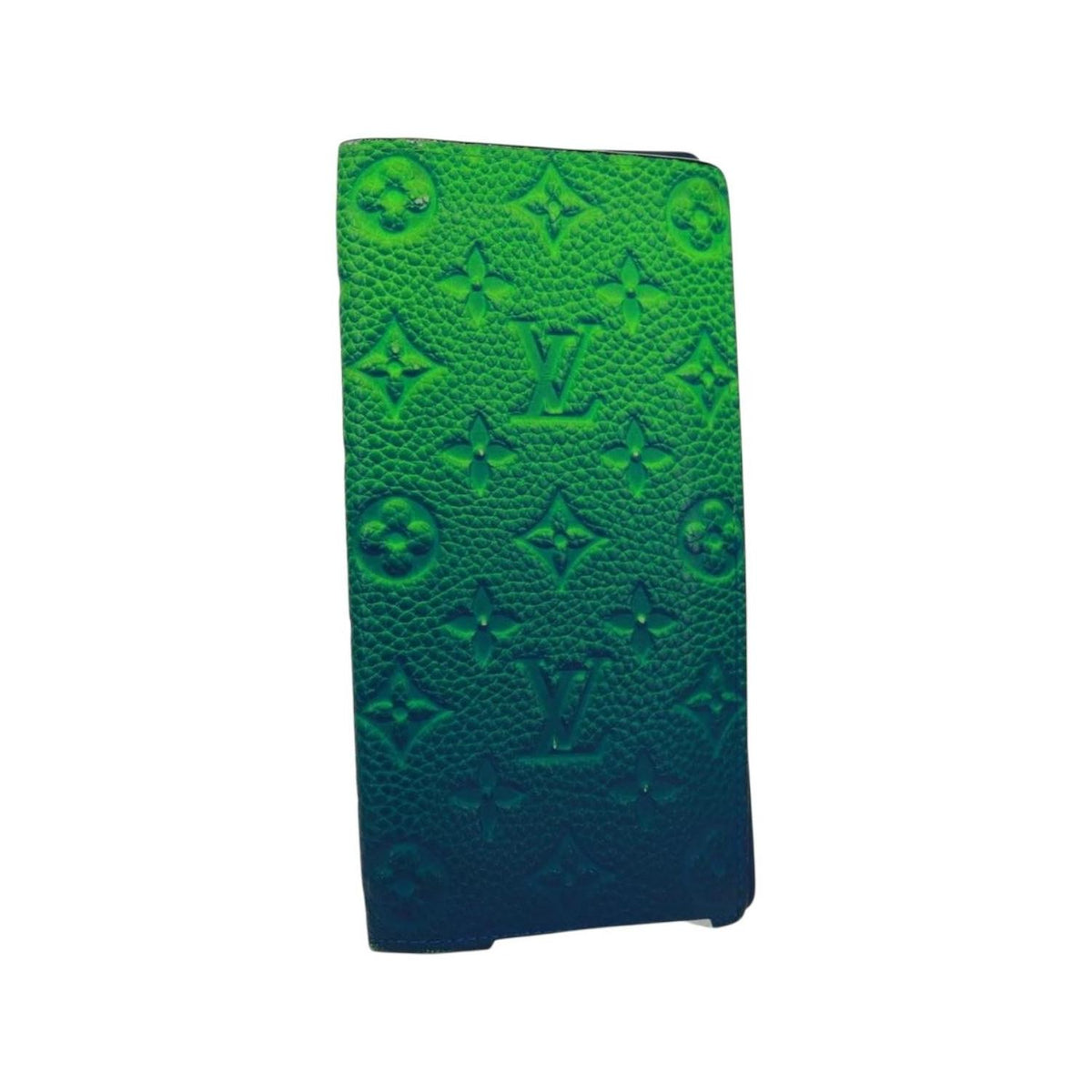 Portefeuille Louis Vuitton Brazza Cuir - Vert