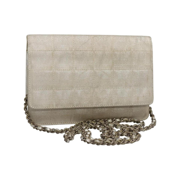 Chanel - Travel Line nylon wallet on chain bag - Silver