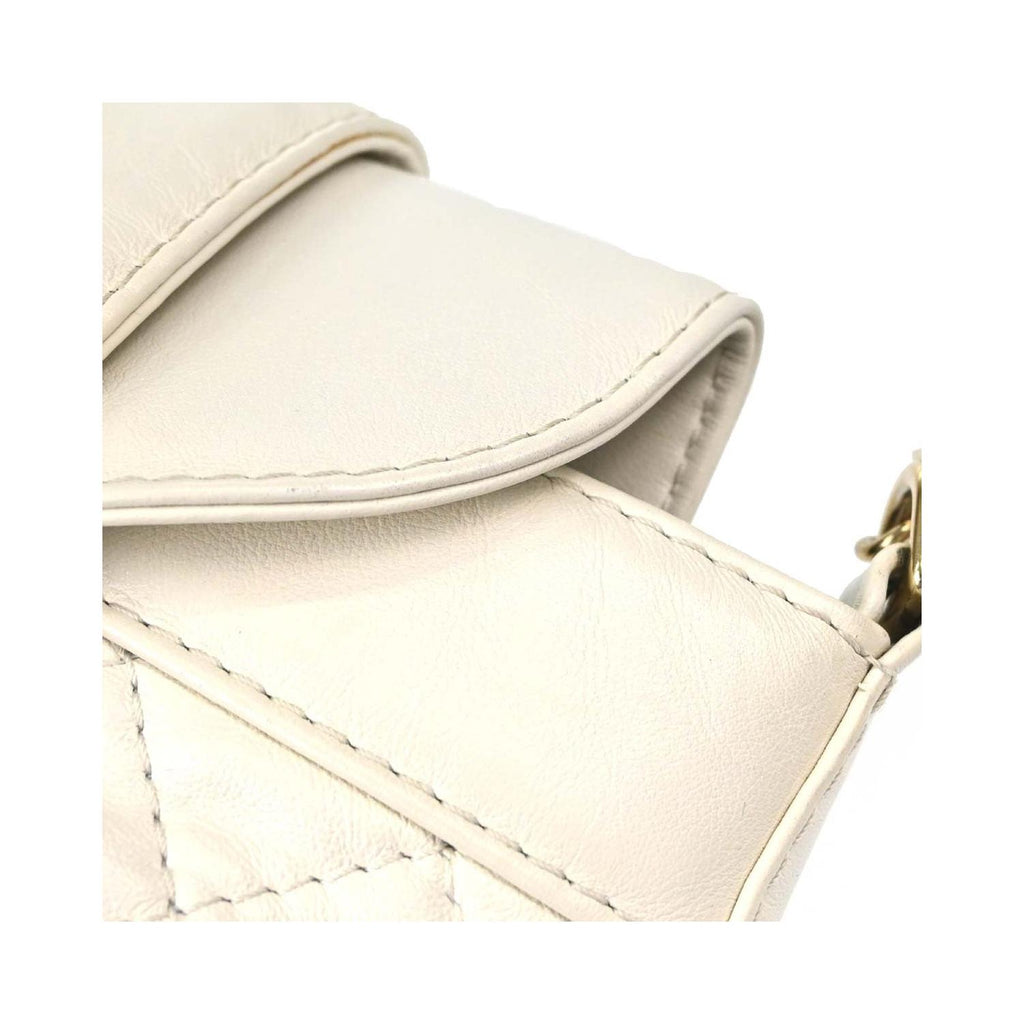 Bolso de hombro Chanel Vintage CC Turnlock Flap de cuero - Blanco