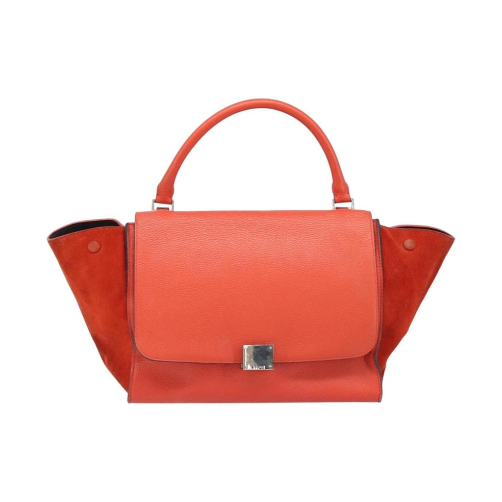 Bolso Celine Trapecio De Piel Con Ante Medio