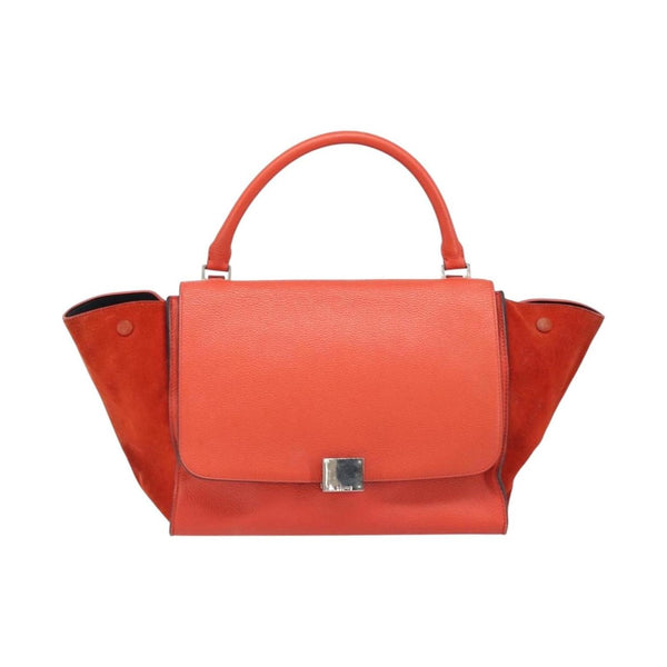 Bolso Celine Trapecio De Piel Con Ante Medio
