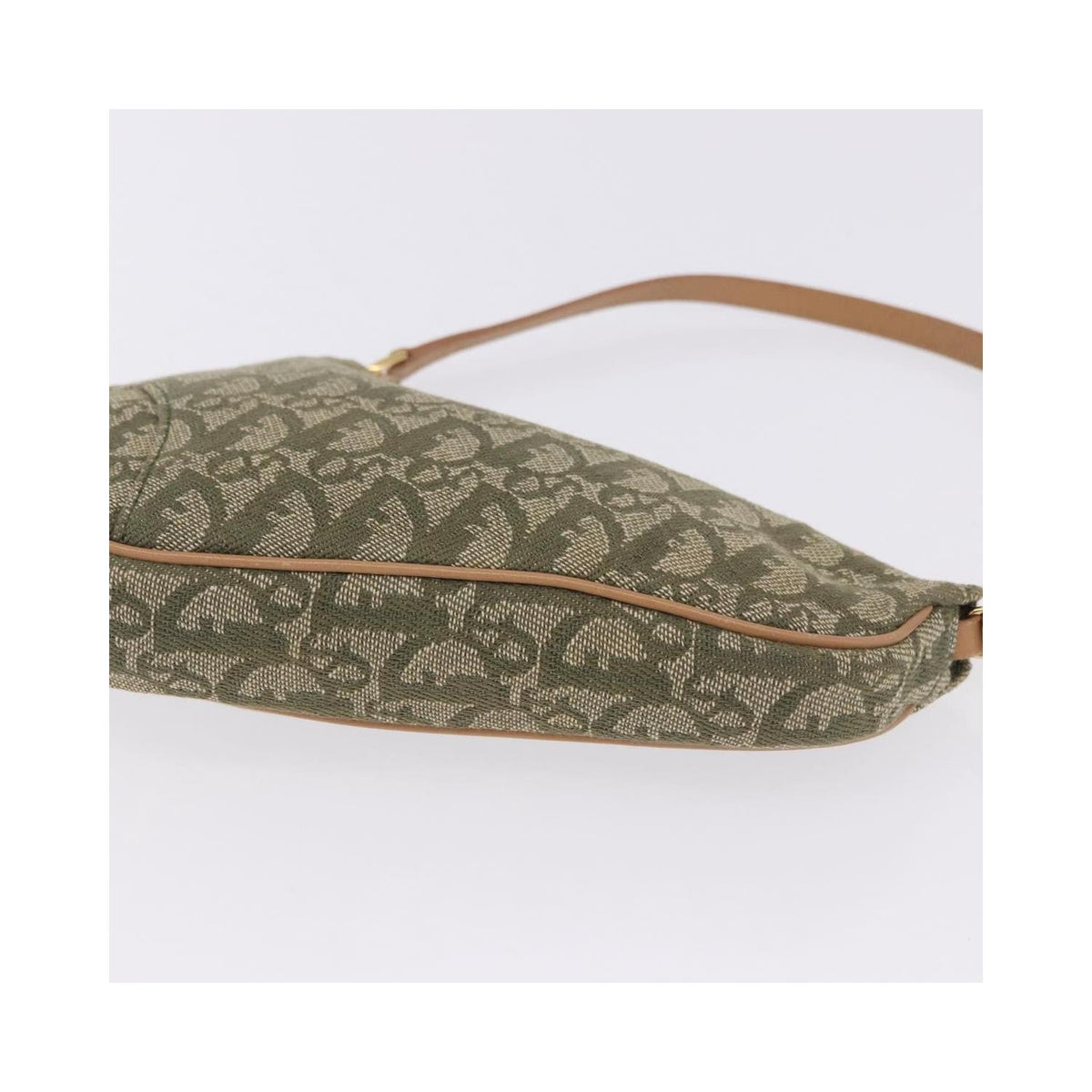 Christian Dior - Sac À Main Saddle Mini Toile - Kaki